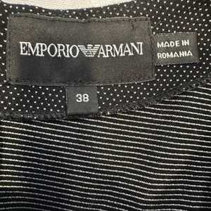 Emporio‎ Armani Size-38 US-2 Women's Dress Black Knit Petal 3/4 Sleeve thumbnail 2