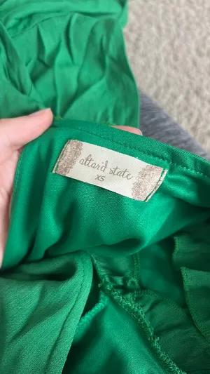 Altar'd State Green Dress Mini thumbnail 3