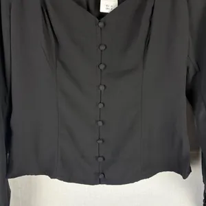 NWT Abercrombie & Fitch Black Button-Down Long Sleeve Blouse Size S thumbnail 2