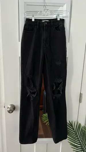 Pacsun Distressed Wide Leg Jeans thumbnail 1