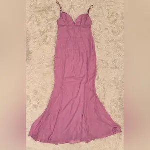 NWOT HOUSE OF CB Loren Pink Corset Maxi Dress sz L thumbnail 5