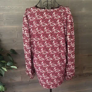 Ann Taylor floral, long sleeve peasant blouse thumbnail 3