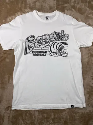 '47 Brand White Cincinnati Bengals Graphic Tee thumbnail 1