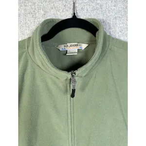10,000 Above Sea Level Womens XL Vest Fleece Green Zip Sleeveless Hiking Comfort thumbnail 7