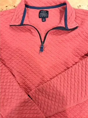 pink jcrew half zip  thumbnail 3