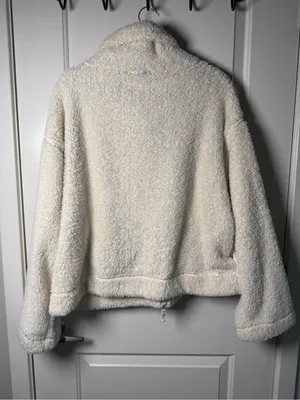 FP Movement by Free People Cream Sherpa Funnel Zip Pullover thumbnail 5