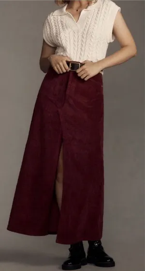 NWT Anthropologie Pilcro Madi Front Slit Skirt thumbnail 1