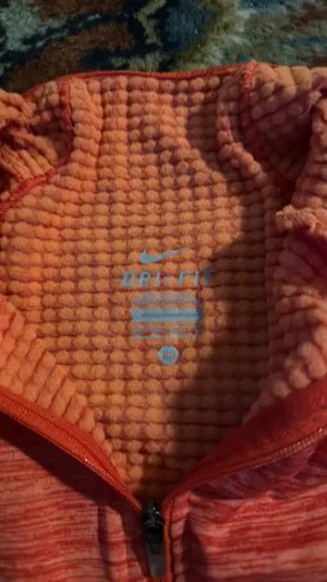 Nike Orange Marked Waffle Weave Dri Fit Top thumbnail 3