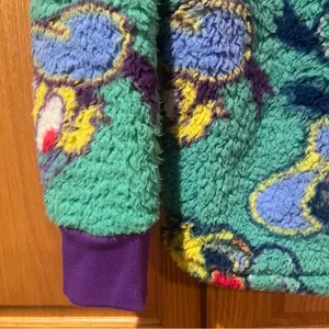 Disney Parks Donald Duck Sherpa‎ Fleece Pullover Crewneck Sweater Sweatshirt XS thumbnail 5