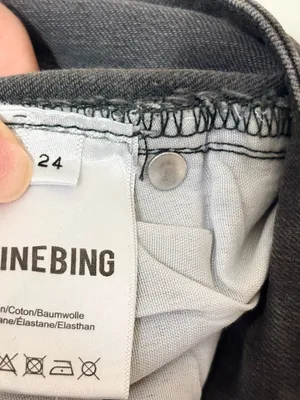 Anine Bing Low Rise Skinny Jeans Faded Black Size 24 thumbnail 10