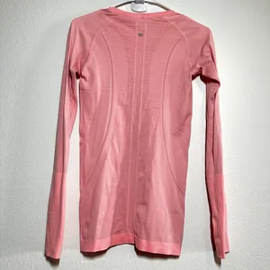 Lululemon Run Swiftly Tech Long Sleeve Heathered Zing Pink Light 4 thumbnail 5