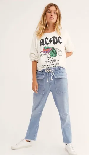 Free People We The‎ Free City Slouch Jeans Size Small thumbnail 1