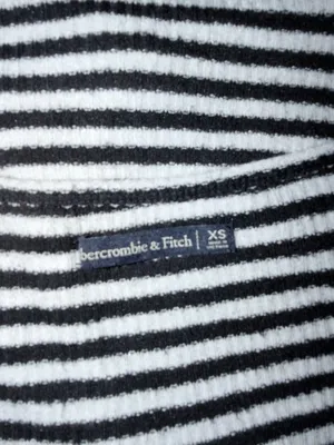 Abercrombie & Fitch Striped Ribbed Short Sleeve Tie Front Crop Top Size XS thumbnail 4