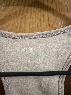 Beyond Yoga Women's Birch Heather Spacedye Lift Your Spirits Sports Bra XL thumbnail 3