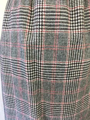 Vintage 80s Country Suburbans Wool Glen Plaid Check Midi Skirt Straight Lined 12 thumbnail 9