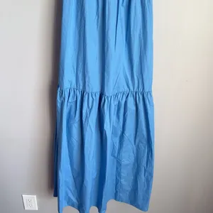 NEW Abercrombie & Fitch poplin bow back ruffle strap maxi dress XS thumbnail 7