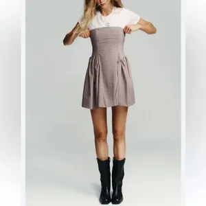 Zara Gingham Print Strapless Mini Dress(Size Small) thumbnail 2