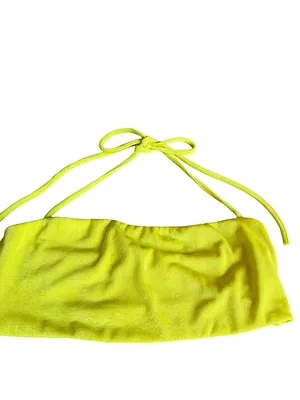 Tresser Chartreuse Twist Front Bandeau Maxi Skirt Set Small Women's thumbnail 11