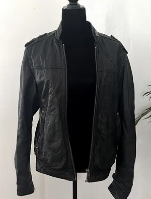 H&M faux leather jacket EUC thumbnail 1