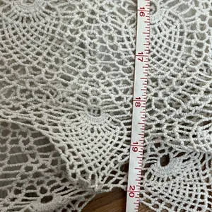 Anthropologie Sparrow Cream Summer Scalloped Crochet Poncho Top XS thumbnail 7