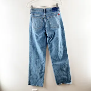 Abercrombie & Fitch High Rise 90s Relaxed Heart Embroidered Jeans Blue 27 thumbnail 6