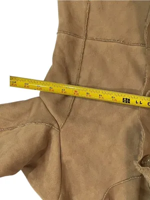 Calvin Klein Tan Hooded Faux Shearling Peacoat thumbnail 10