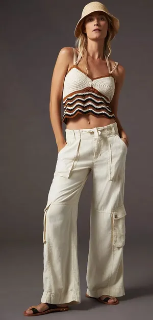 Anthropologie Beach Cargo Pants thumbnail 1