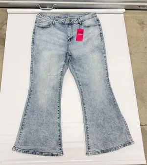 Cello High Rise Light Acid Wash Flare Jeans Light Blue Denim Size 18 thumbnail 1