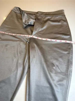 SKIMS Silver High-Waist Skinny Metallic Pants Night out , holiday Size M‎ thumbnail 6