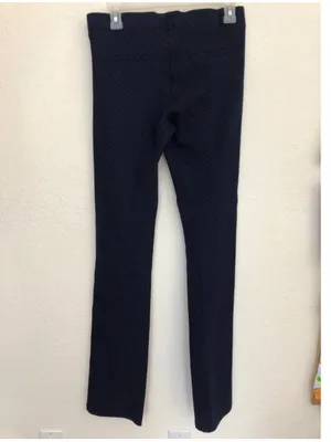 Betabrand Navy Blue Printed Dress Pants Yoga Pants Medium Long work trousers thumbnail 3