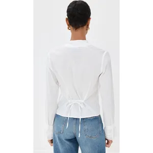 New! Reformation Vivi Cotton Voile Top In Ivory Size‎ 4 $168 thumbnail 2