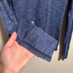 Lululemon 5 Mile Long Sleeve Heathered Hero Blue- Size Small (4/6) thumbnail 4