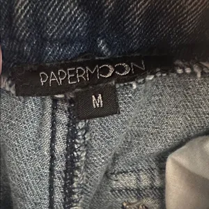 Papermoon Cargo Jeans Blue High Rise Wide Leg Utility Denim Y2K M/8 thumbnail 4