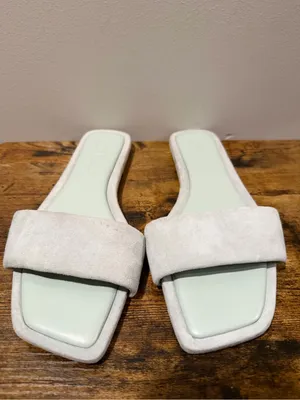 Sam Edelman Lumina Pale Mint Suede Slide Sandals 7.5 thumbnail 2