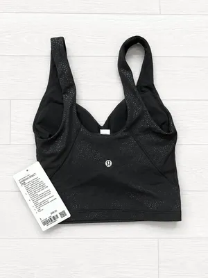 Lululemon Align Tank Top Lace Dot Emboss Black NWT Size 2 Yoga Retail $58 thumbnail 2