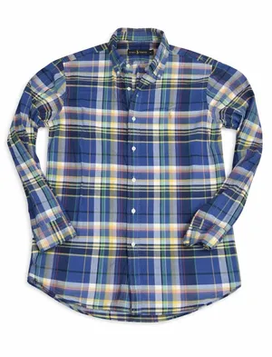 Polo Ralph Lauren Men’s Plaid Button Down Shirt Blue Multicolor Long Sleeve Size M thumbnail 1
