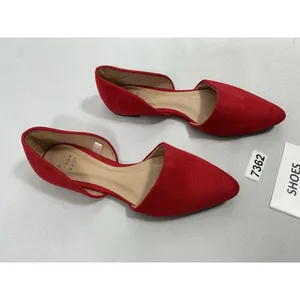 Womans New A New Day Slip On Flats Size 7 Red Side Cut Outs Pointed Toe thumbnail 2