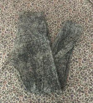 Lululemon Speckled Grey Leggings Motivate Heather Black Ankle Length 6 thumbnail 1