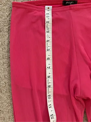 Nasty Gal Pink Mesh Flared Boot Leg Pants NWT Nordstrom Size S Festival thumbnail 7
