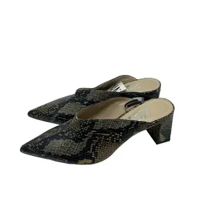 Zara Snakeskin Animal Print‎ High Heeled Mules Size 36 / US 5.5 thumbnail 3