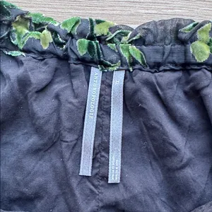 BY ANTHROPOLOGIE Off-Shoulder Burnout Velvet Blouse Green Floral Sz XLarge thumbnail 7
