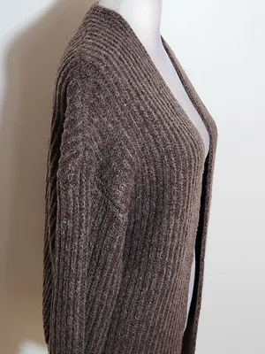 Universal Threads Brown Fuzzy Open Front Cardigan Size Large NWT thumbnail 4