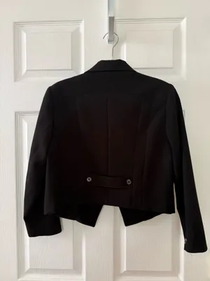 White House Black Market Cropped Black Blazer thumbnail 6