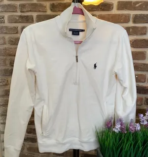 sport white sweatshirt thumbnail 1