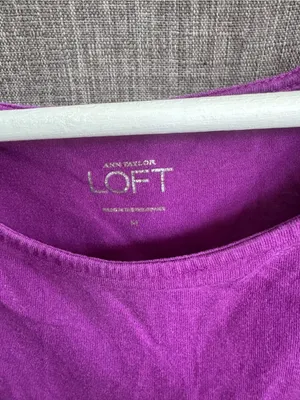 Ann Taylor Ruffle Shoulder Sleeveless Top - Magenta thumbnail 2