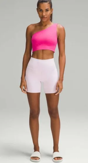 NWT Lululemon Align Asymmetrical Sports Bra Sonic Pink Color Size 12 A/B thumbnail 4