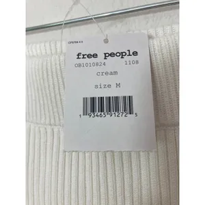 NWT Free People Fall Preppy Heritage Cream Sweater Knit Rib Flare Ruffle Skirt thumbnail 6