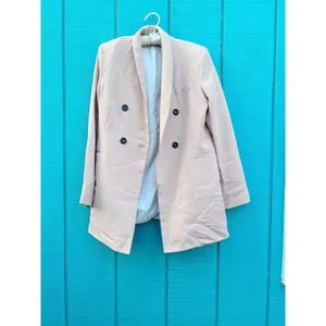 Quiet‎ Luxury Blush Pink Double Breasted Shawl Blazer Old Money Office Corpcore thumbnail 2
