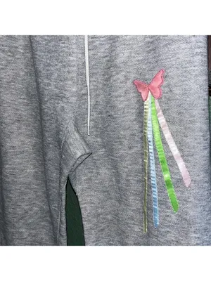 Vintage Butterfly Sweatpants 90s cottagecore granny boho pastel thumbnail 4
