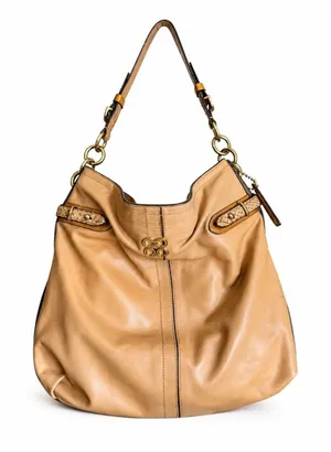 Coach Colette Leather Hobo Bag Tan Python Trim Slouchy Shoulder Bag 16418 thumbnail 1